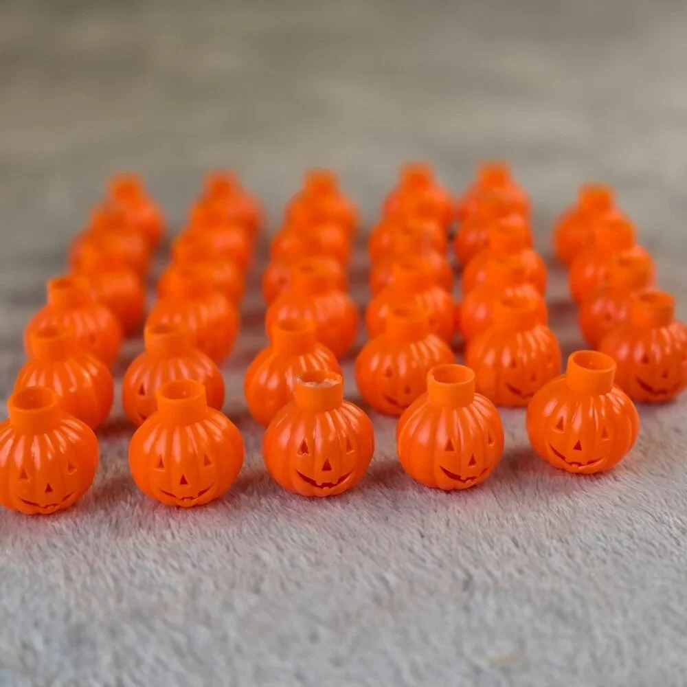 Halloween Pumpkin Light Covers 34 Orange Plastic Jack O Lantern String Lights